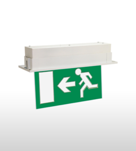 RISTA® – Recessed LED Emergency Exit and Direction Luminaire-For the purpose of emergency lighting, which is one of the occupational safety and health requirements: Flush mounting